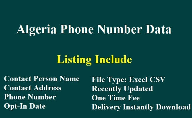 Algeria Phone Number Data