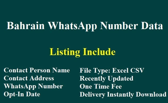 Bahrain WhatsApp Number Data