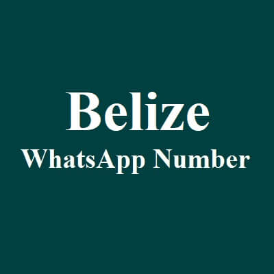 Belize WhatsApp Data