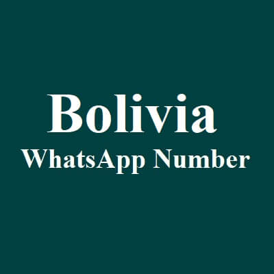Bolivia WhatsApp Data