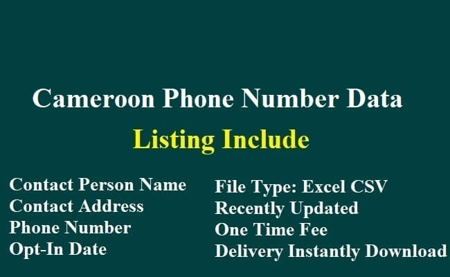 Cameroon Phone Number Data