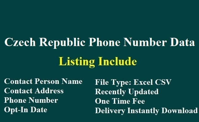 Czech Republic Phone Number Data