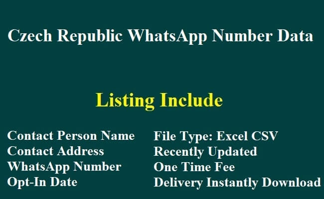 Czech Republic WhatsApp Number Data
