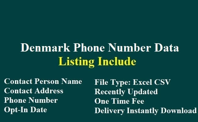 Denmark Phone Number Data
