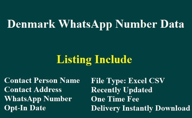 Denmark WhatsApp Number Data