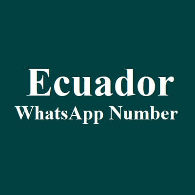 Ecuador WhatsApp Data