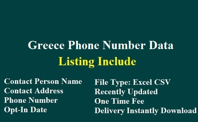 Greece Phone Number Data