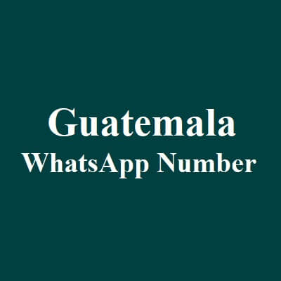 Guatemala WhatsApp Data