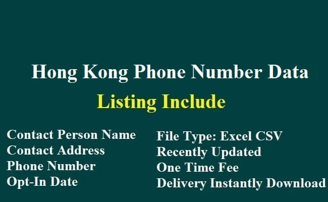 Hong Kong Phone Number Data
