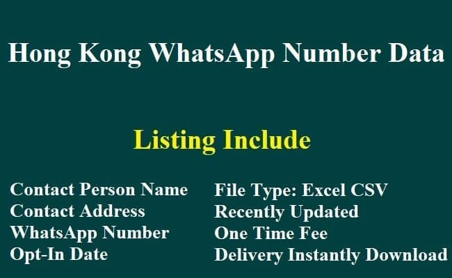 Hong Kong WhatsApp Number Data