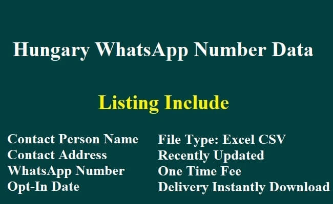 Hungary WhatsApp Number Data