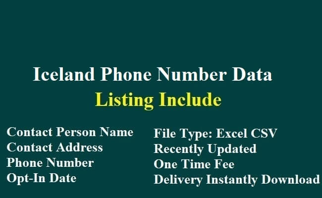 Iceland Phone Number Data