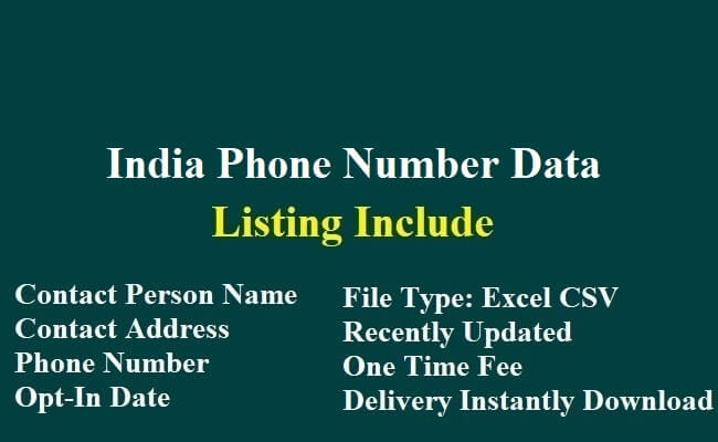 India Phone Number Data