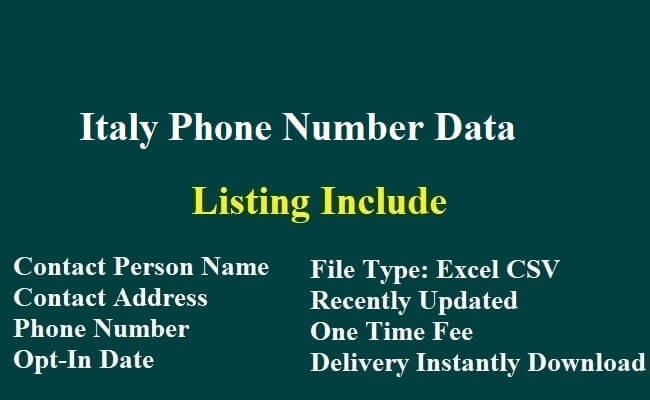 Italy Phone Number Data