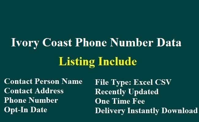 Ivory Coast Phone Number Data