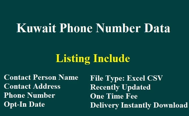 Kuwait Phone Number Data