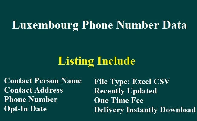 Luxembourg Phone Number Data