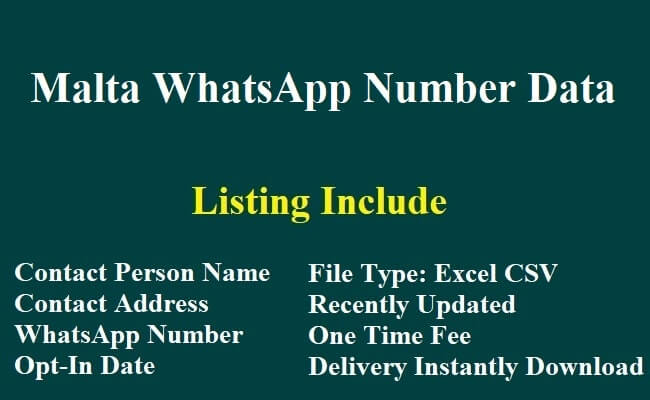 Malta WhatsApp Number Data