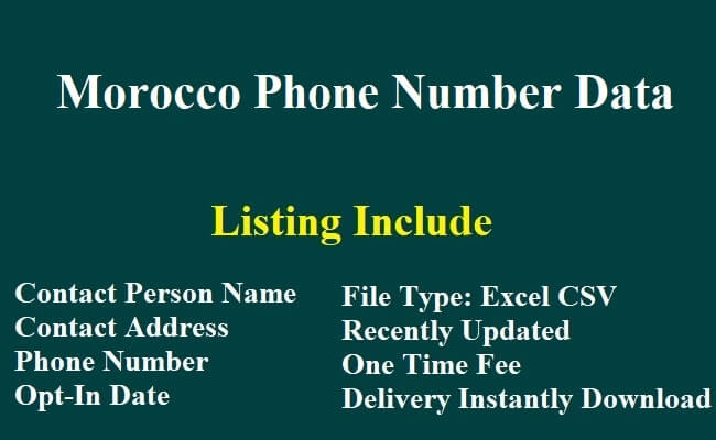 Morocco Phone Number Data