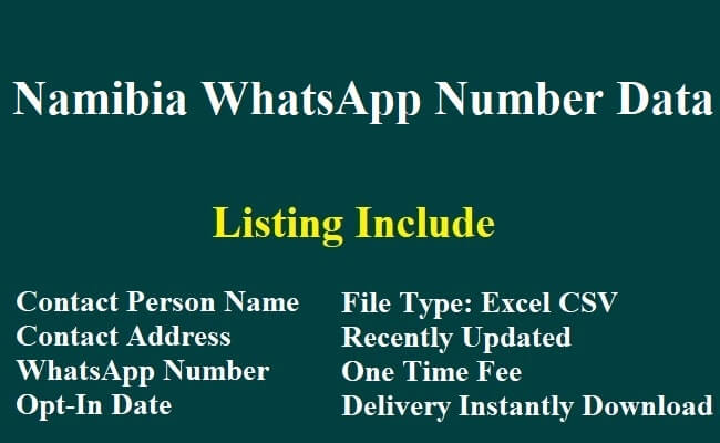 Namibia WhatsApp Number Data