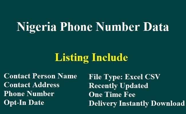 Nigeria Phone Number Data