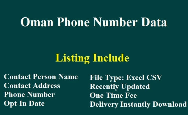 Oman Phone Number Data