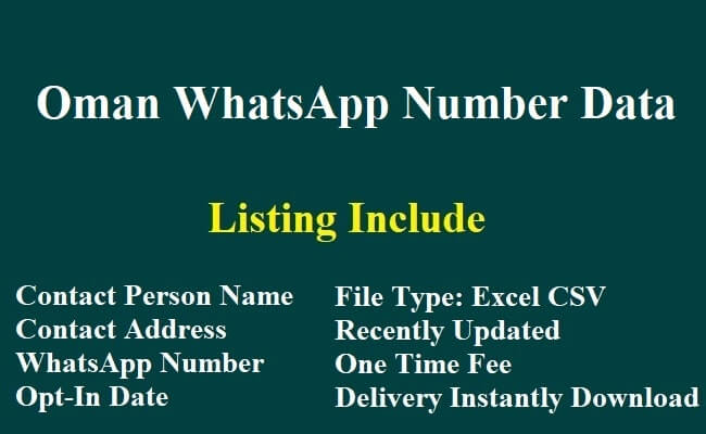 Oman WhatsApp Data