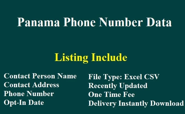 Panama Phone Number Data