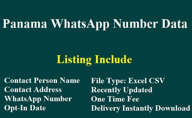 Panama WhatsApp Number Data
