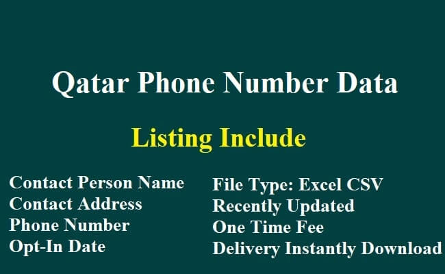 Qatar Phone Number Data