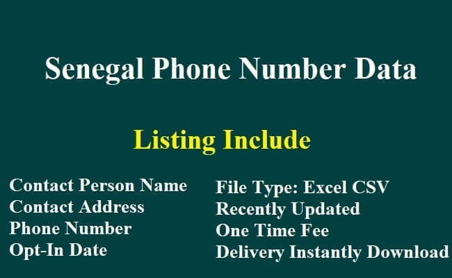 Senegal Phone Number Data