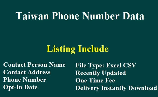 Taiwan Phone Number Data