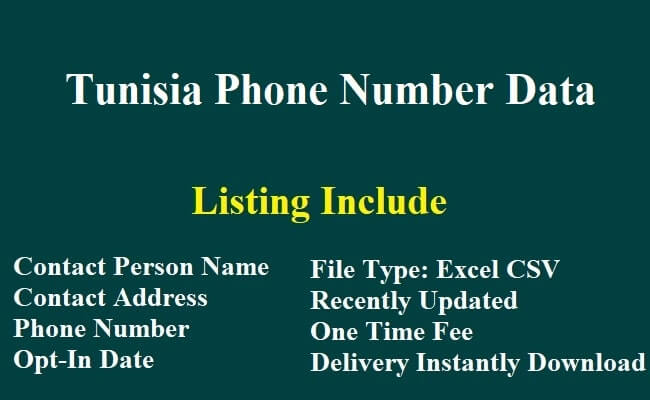 Tunisia Phone Number Data