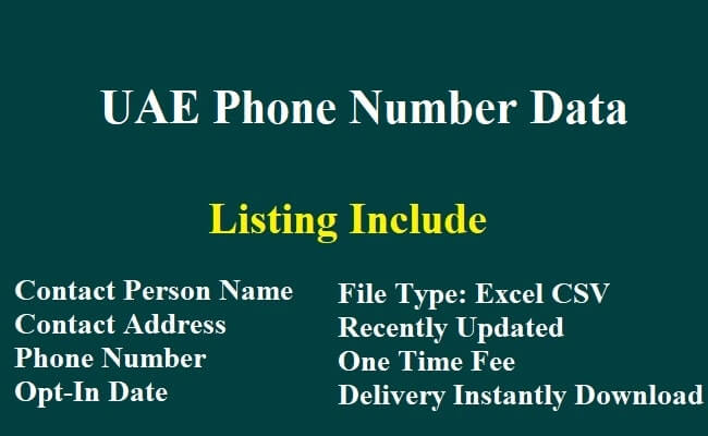 UAE Phone Number Data