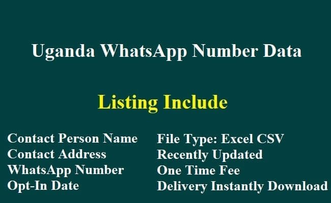 Uganda WhatsApp Number Data