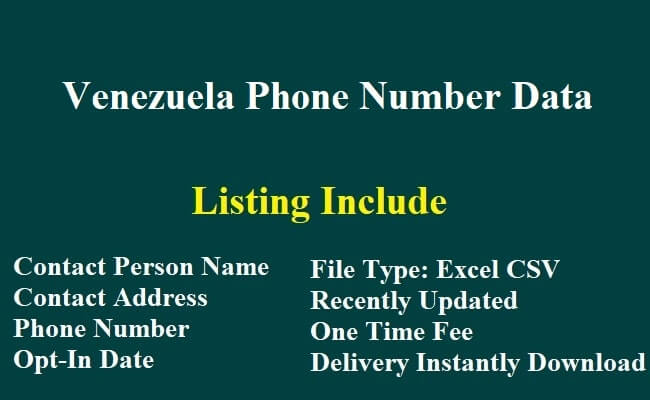 Venezuela Phone Number Data